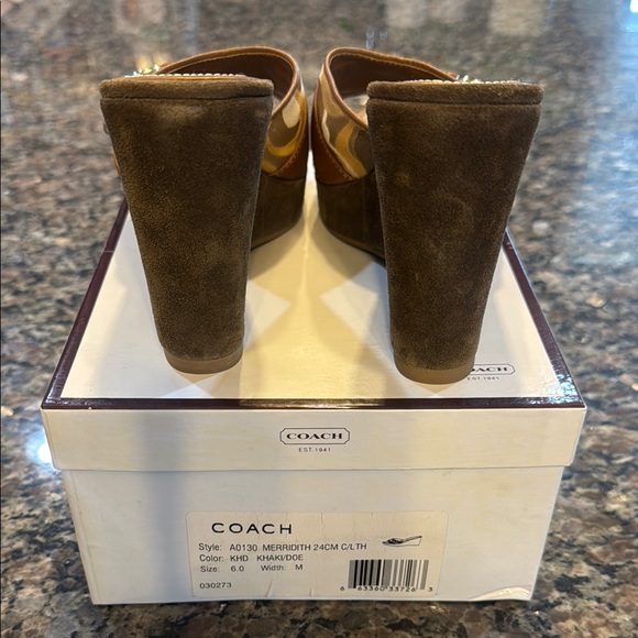 Women's Brown Wedge Sandals - Picture 2 of 4